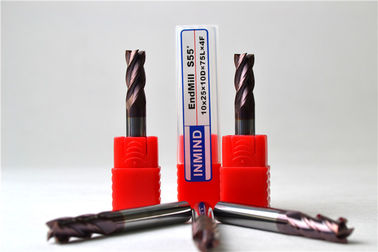 Taglierine su ordinazione 0.5um - 0.6um della flauto del mulino di estremità del quadrato del carburo di tungsteno 4/del mulino estremità della scanalatura