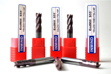 Taglierine su ordinazione 0.5um - 0.6um della flauto del mulino di estremità del quadrato del carburo di tungsteno 4/del mulino estremità della scanalatura