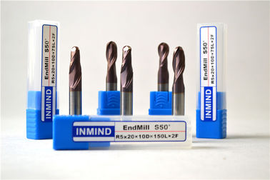 Utensile per il taglio del grano di Mirco del mulino di estremità del naso della palla del carburo HRC50 Endmill che Roughing alla finitura