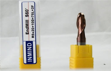 Mulino di estremità del naso della palla di CNC di 2 flauto con il carburo solido Rod per acciaio/acciaio inossidabile