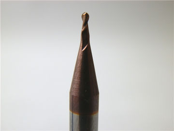 I micro mulini di estremità del carburo solido su ordinazione Tialn hanno ricoperto il naso Endmill 0.3um della palla