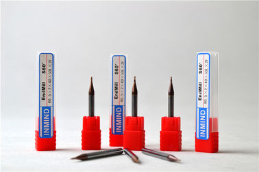 I micro mulini di estremità del carburo solido su ordinazione Tialn hanno ricoperto il naso Endmill 0.3um della palla