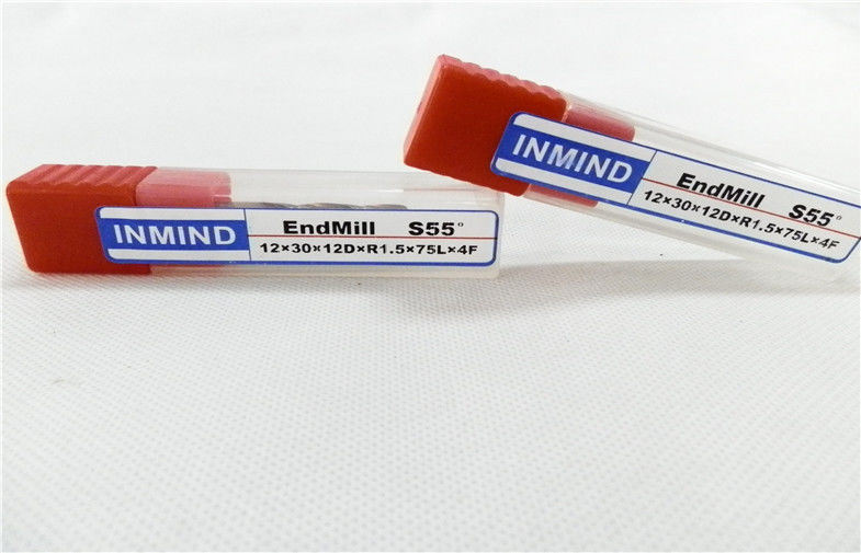 Quattro taglierine del mulino di estremità del raggio della flauto micro di estremità del mulino dello stinco lungo d'angolo del carburo