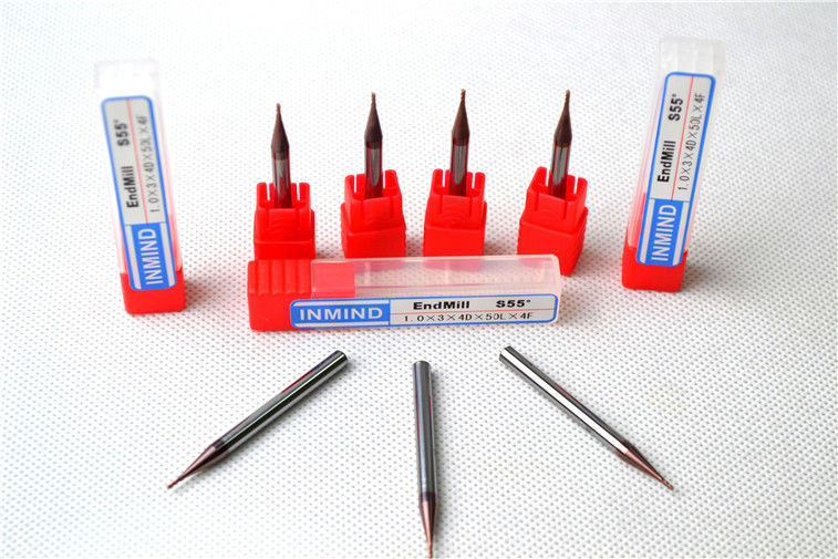 Due micro taglierina di dimensione HRC55 dei mulini di estremità della flauto HRC60 micro, 0.3mm - 0.9mm